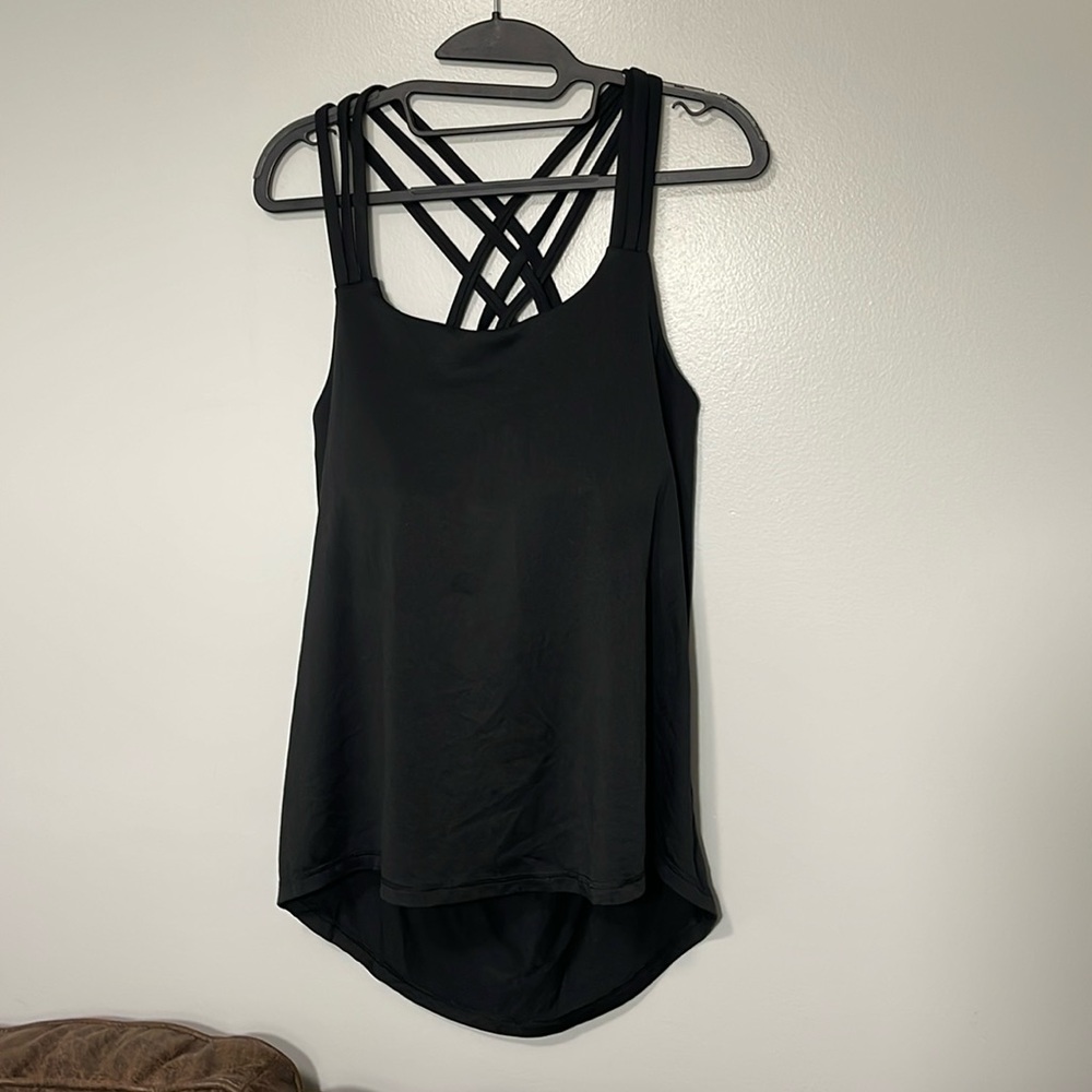Prana Black Backless Tank Top